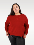 Polerón Rojo Plus Size Cierre Dorado Espalda - Tallas Grandes Chile