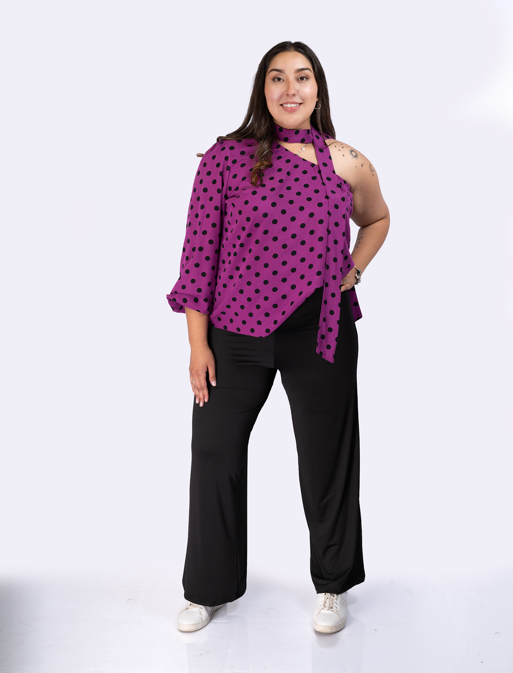 Pantalón Palazzo Mujer Tiro Alto Elasticado - Tallas Grandes Chile