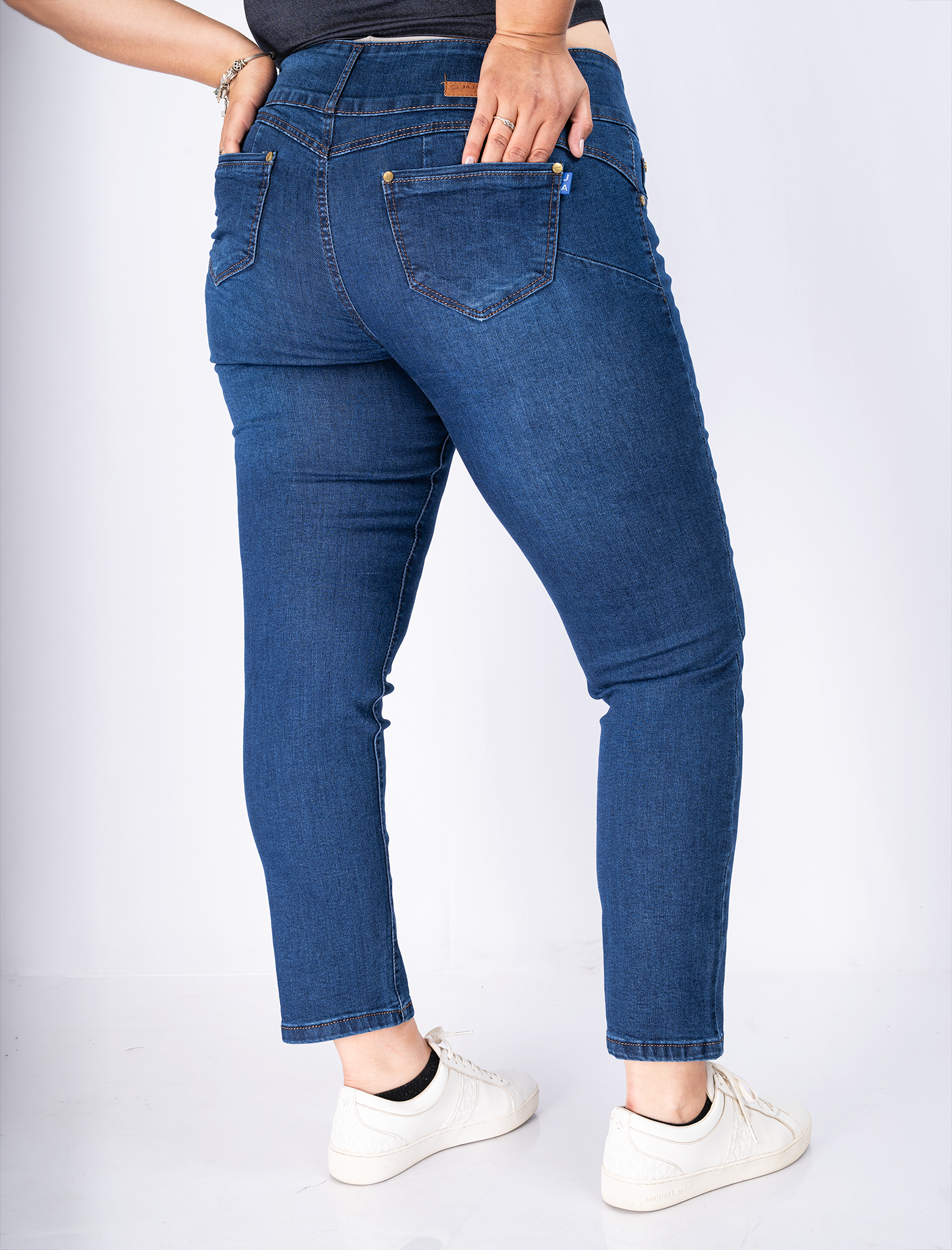 Jeans Recto Slim Mujer Plus Size Push Up - Talla Grande Chile