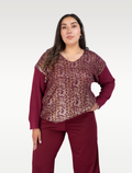 Chaleco Lurex Mujer Cuello V con Brillo - Tallas Grandes Chile