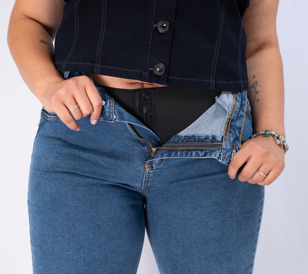 Jeans Pitillo Push Up Mujer Tiro Alto - Faja Interior Plus Size Chile