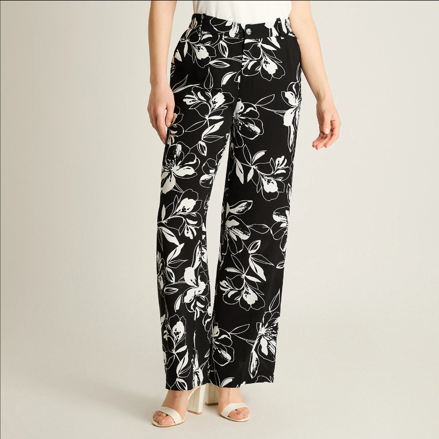 Pantalón Palazzo Floral Mujer Talla Grande - Casual Plus Size Chile