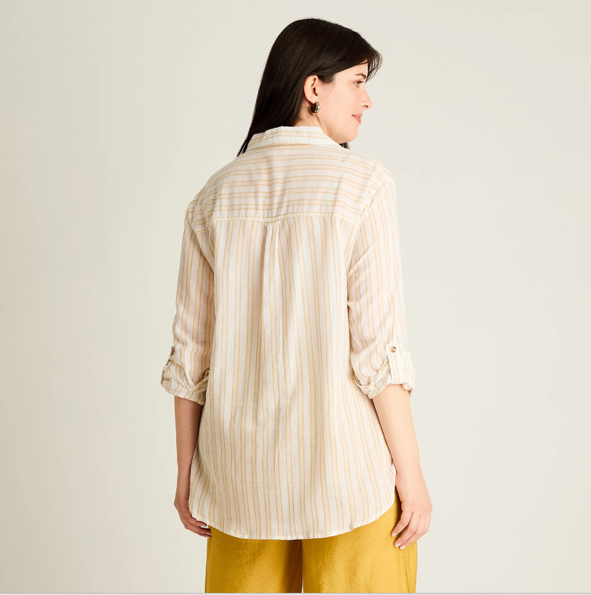 Camisa Lino Mujer Talla Grande - Blusa Casual Plus Size Chile