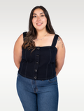 Polera Mezclilla Mujer Talla Grande - Casual Plus Size Chile