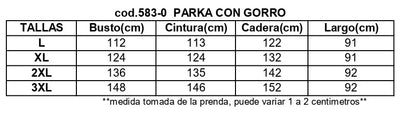 Medidas de prenda