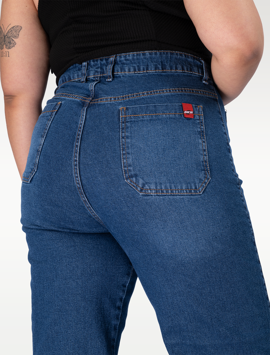 Jean Wide Leg Mujer Tiro Alto con Bolsillos - Plus Size Chile