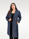 Abrigo Largo Denim Mujer Talla Grande - Trench Plus Size Chile
