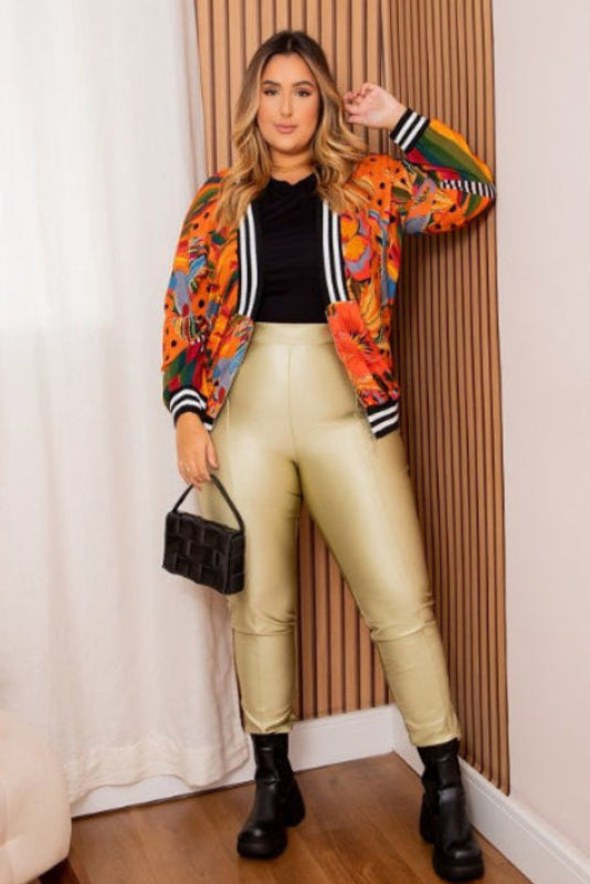 Calza Leggings Metalizada Mujer Talla Grande - Plus Size Chile