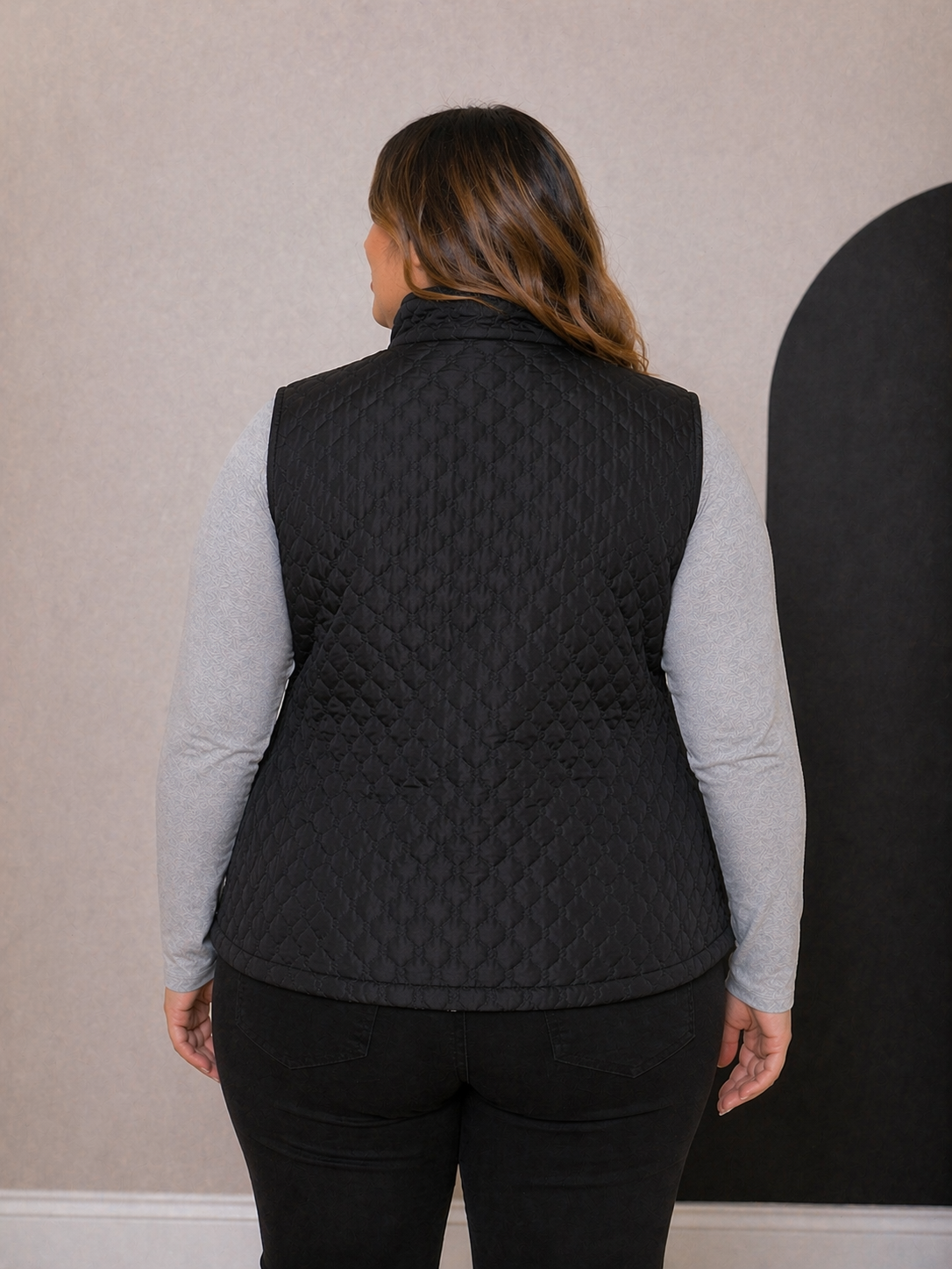 Parka Chaqueta Mujer sin Manga con Cierre y Bolsillos - Talla Grande -Curvys Ozare Chile