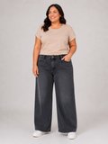 Jeans Wide Leg Tiro Alto Mujer Talla Grande –  Plus Size - Ozare Chile