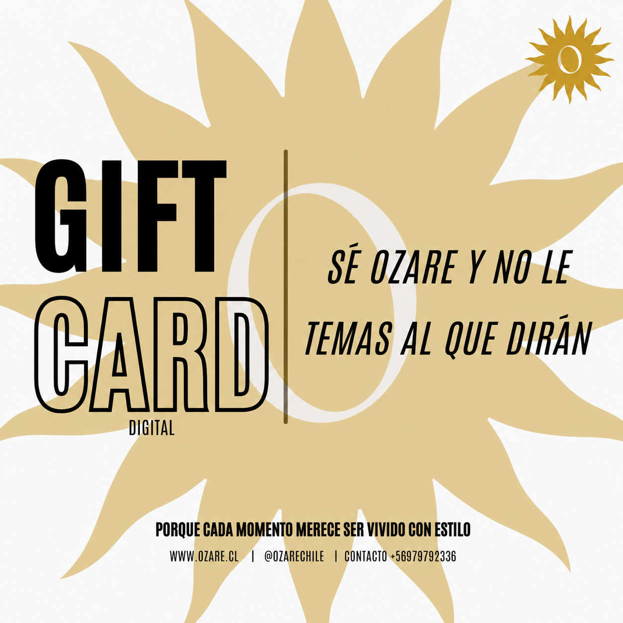 GIFTCARD DIGITAL OZARE