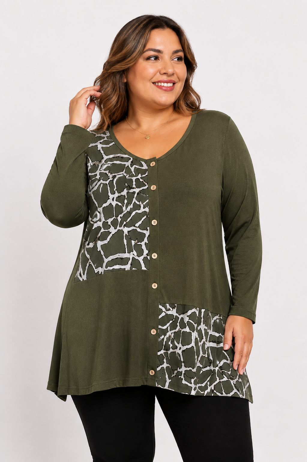 Polera  Mujer Estampado Animal Print - Tallas Grandes - Plus Size Ozare Chile