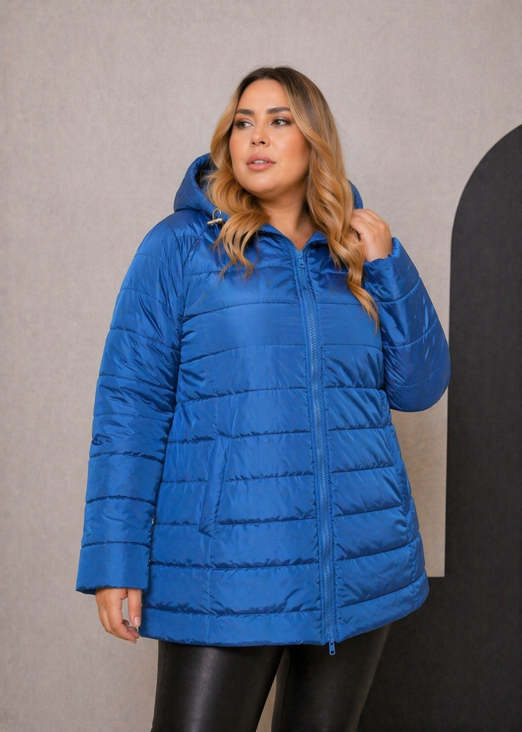 Parka Chaqueta Acolchada con Gorro- Tallas Grandes- Plus Size Chile
