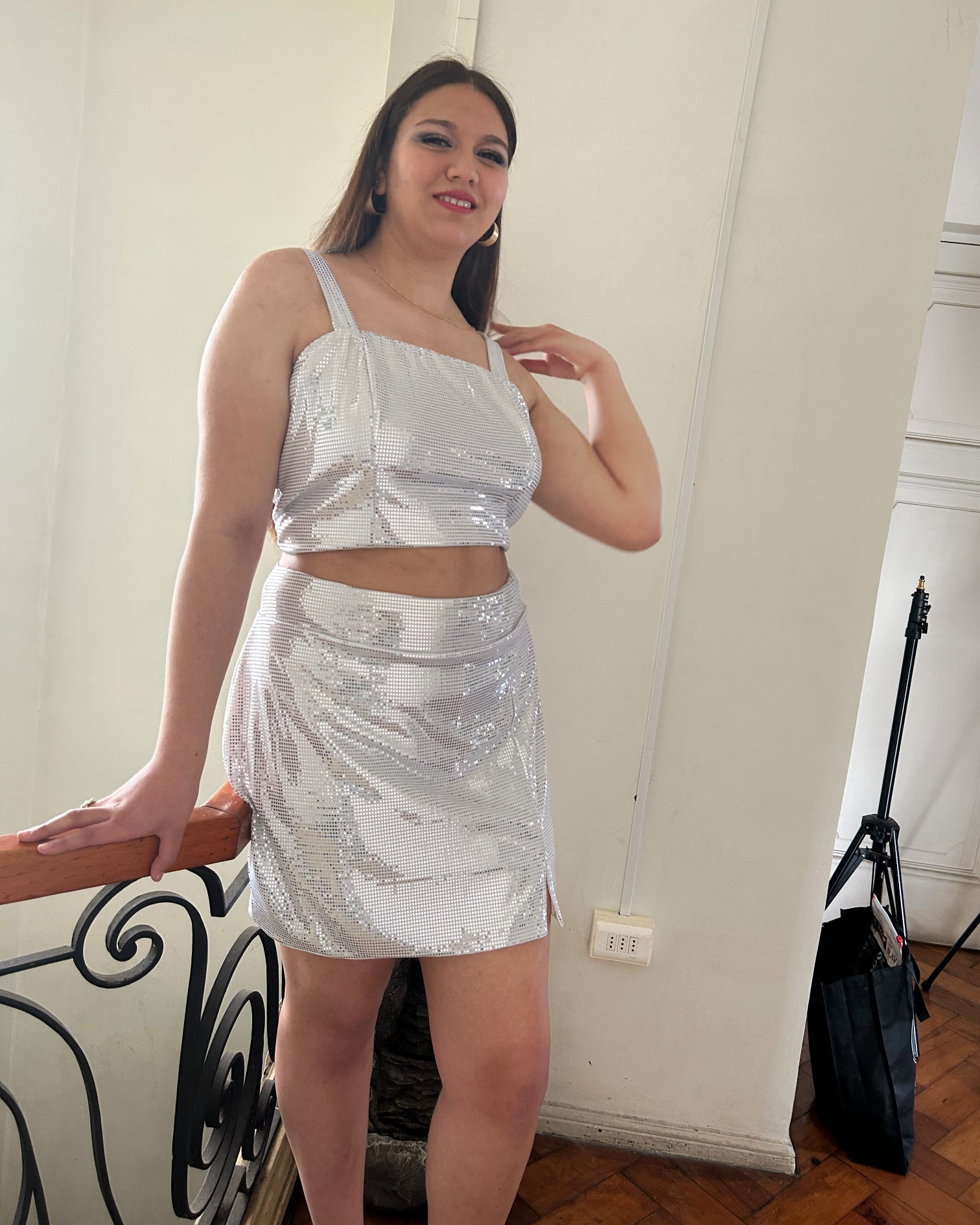 Conjunto Mujer Fiesta Brillo Talla Grande - Plus Size Chile