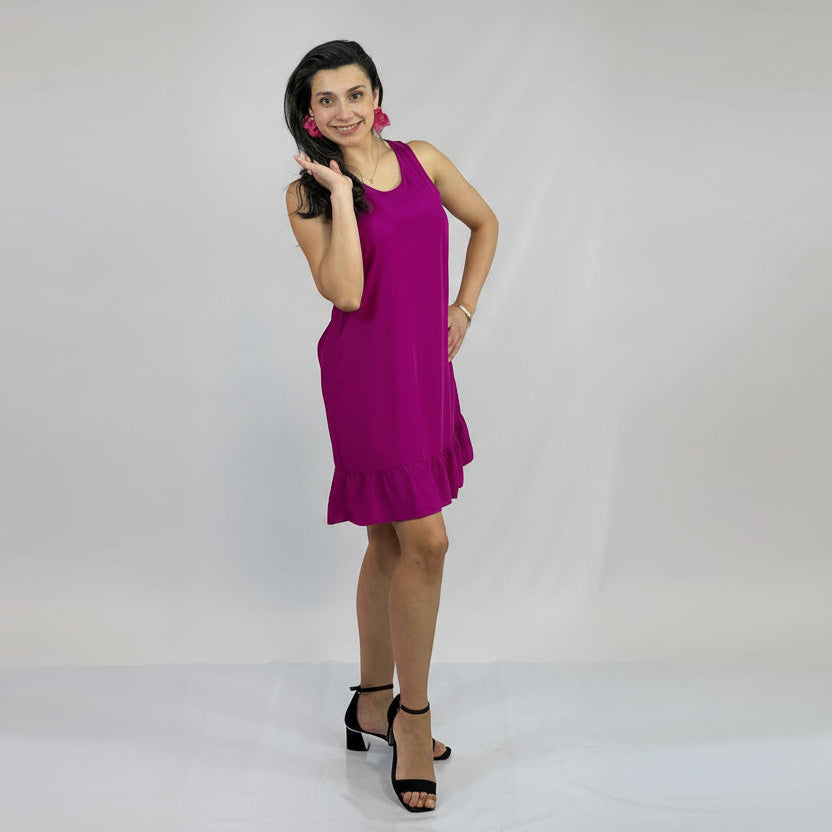 Vestido Corto Liso Mujer Verano - Casual Plus Size Chile