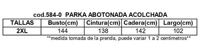 Medidas de prenda
