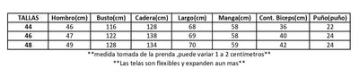 Medidas de prenda