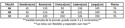 Medidas de prenda