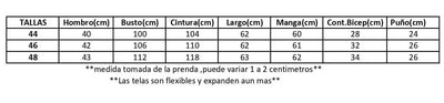 Medidas de prenda