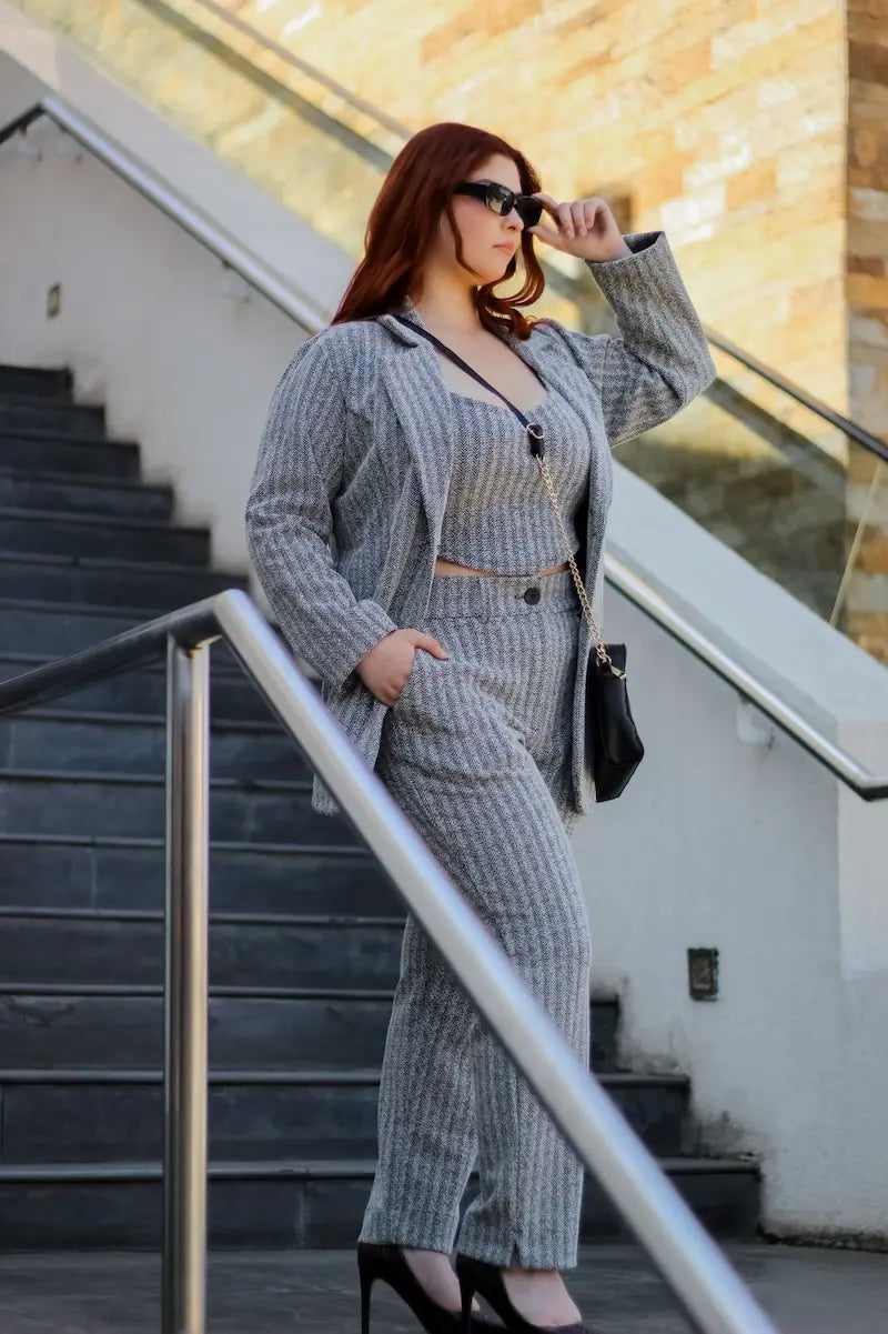 Chaqueta Lanilla Mujer Semi Formal Gruesa - Abrigada Plus Size Chile