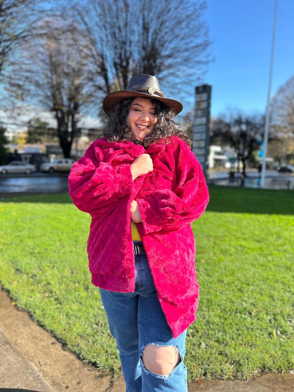 Chaqueta de Piel Mujer Talla Grande Urbana - Plus Size Chile
