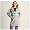 Chaquetón Gris Elegante Invierno Mujer Talla Grande - Plus Size Chile