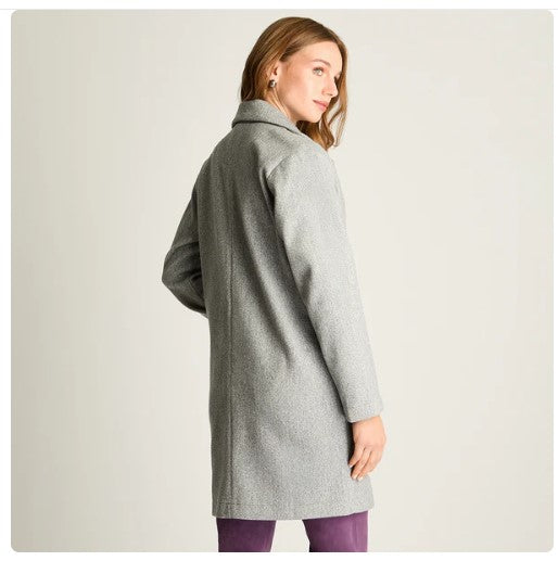 Chaquetón Gris Elegante Invierno Mujer Talla Grande - Plus Size Chile