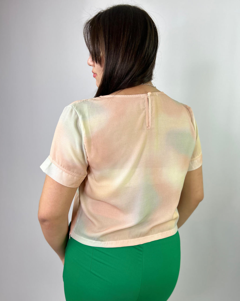 Blusa Estampada Damasco Pastel Mujer Talla Grande - Plus Size Chile