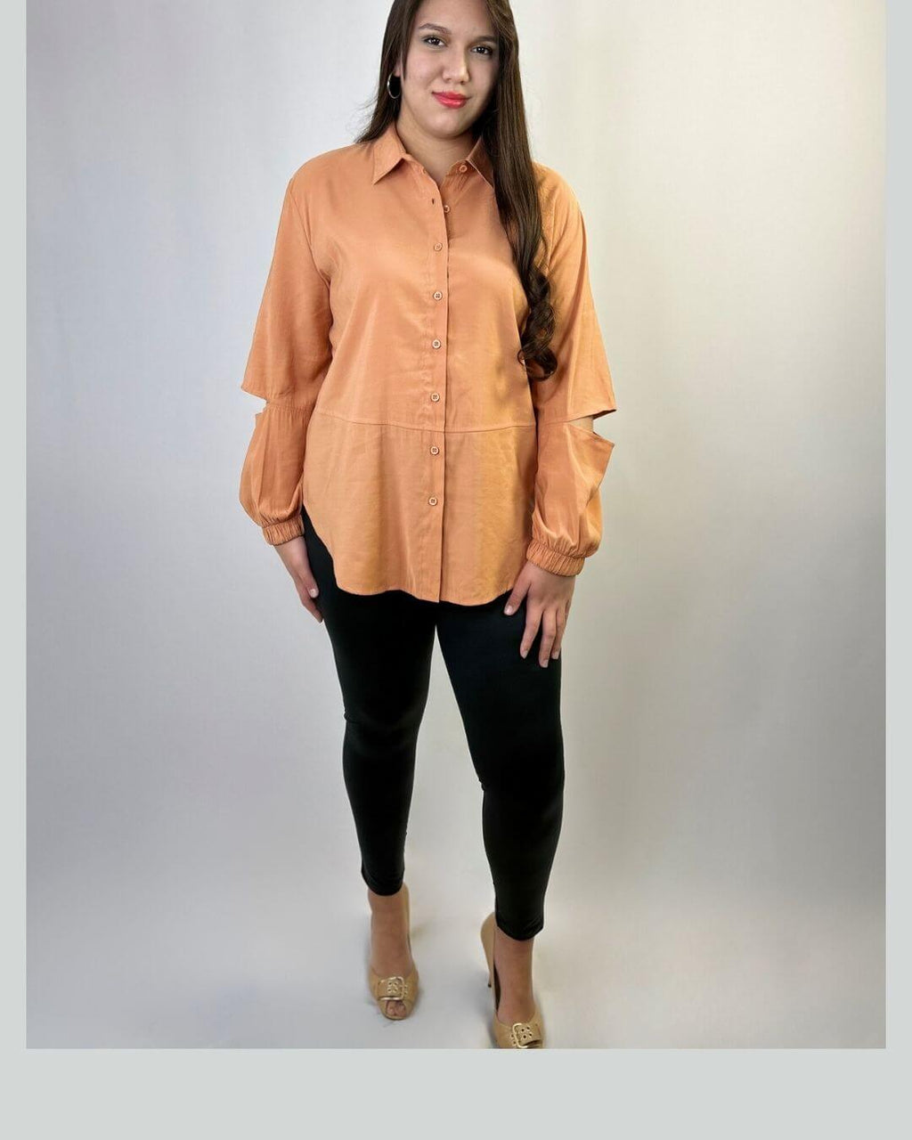Camisa Mujer Estilo en Mangas Talla Grande - Plus Size Chile