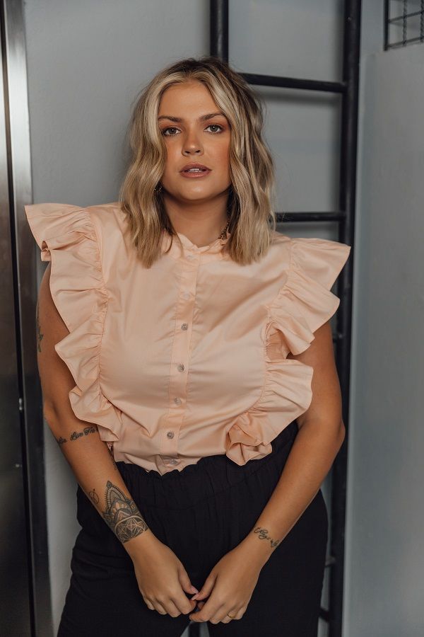 Blusa Manga Vuelos Mujer Talla Grande - Verano Plus Size Chile