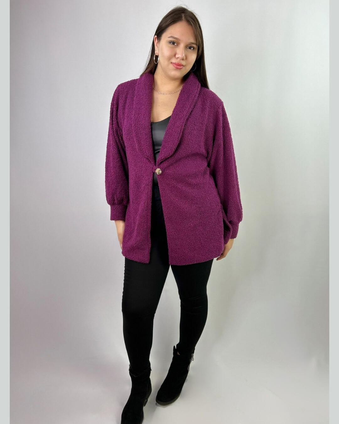 Chaqueta con Solapa Mujer - Abrigada y Estilosa Plus Size Chile