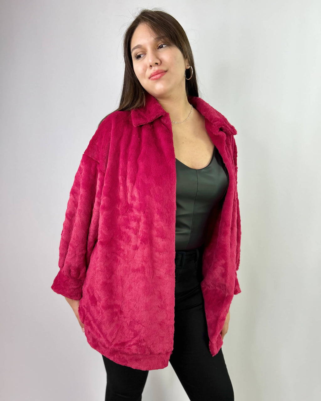 Chaqueta de Piel Mujer Talla Grande Urbana - Plus Size Chile