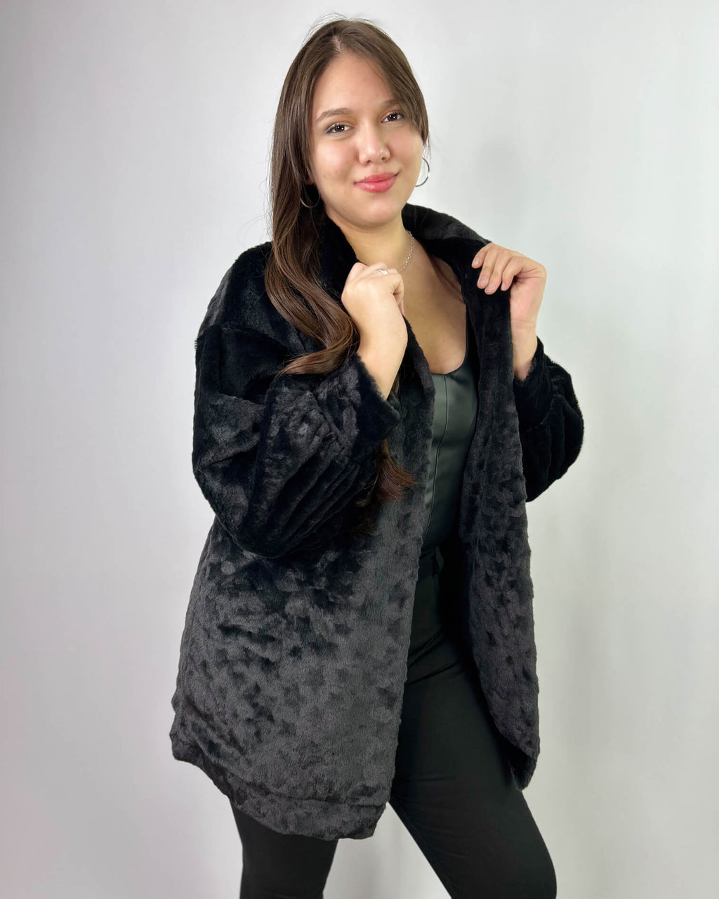 Chaqueta de Piel Mujer Talla Grande Urbana - Plus Size Chile
