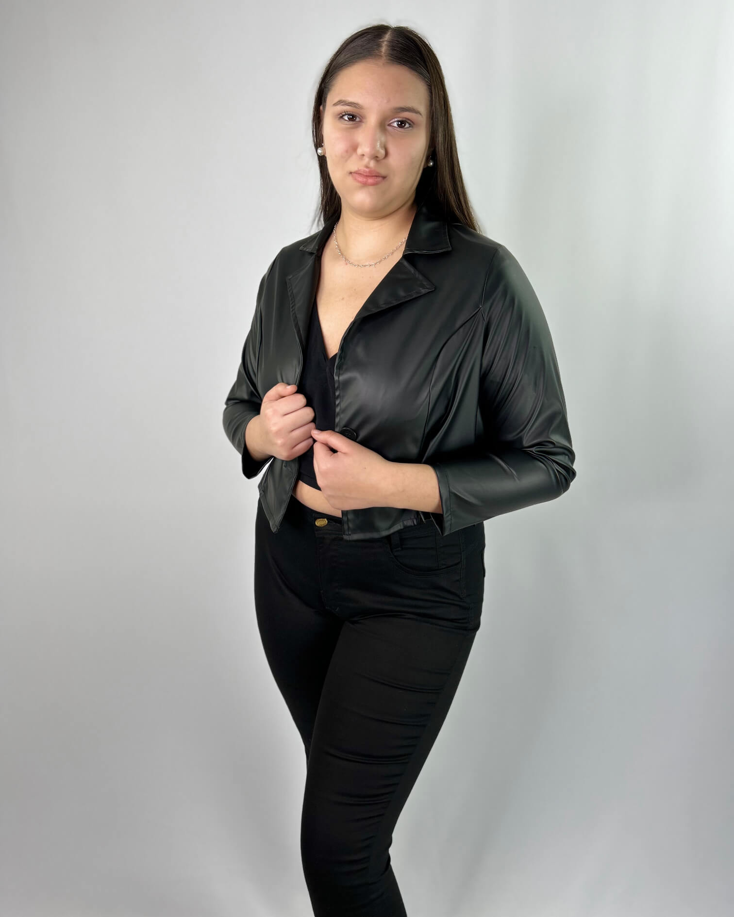 Chaqueta Ecocuero Corta Mujer - Plus Size Chile