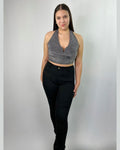 Jeans Pitillo Negro con Faja Modeladora Mujer - Plus Size Chile