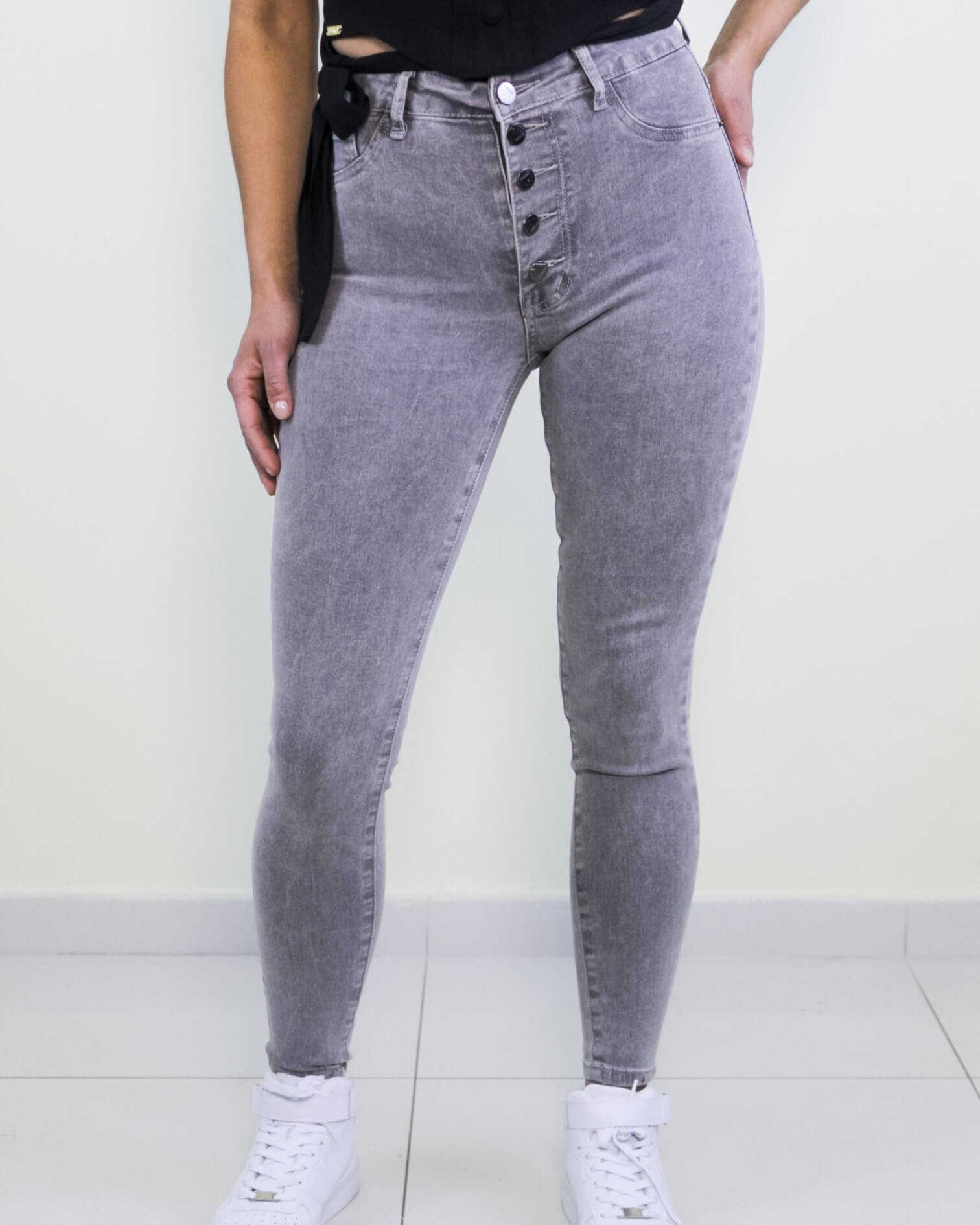 Jeans Pitillo con Botones Mujer Talla Grande - Moldea Curvas Chile