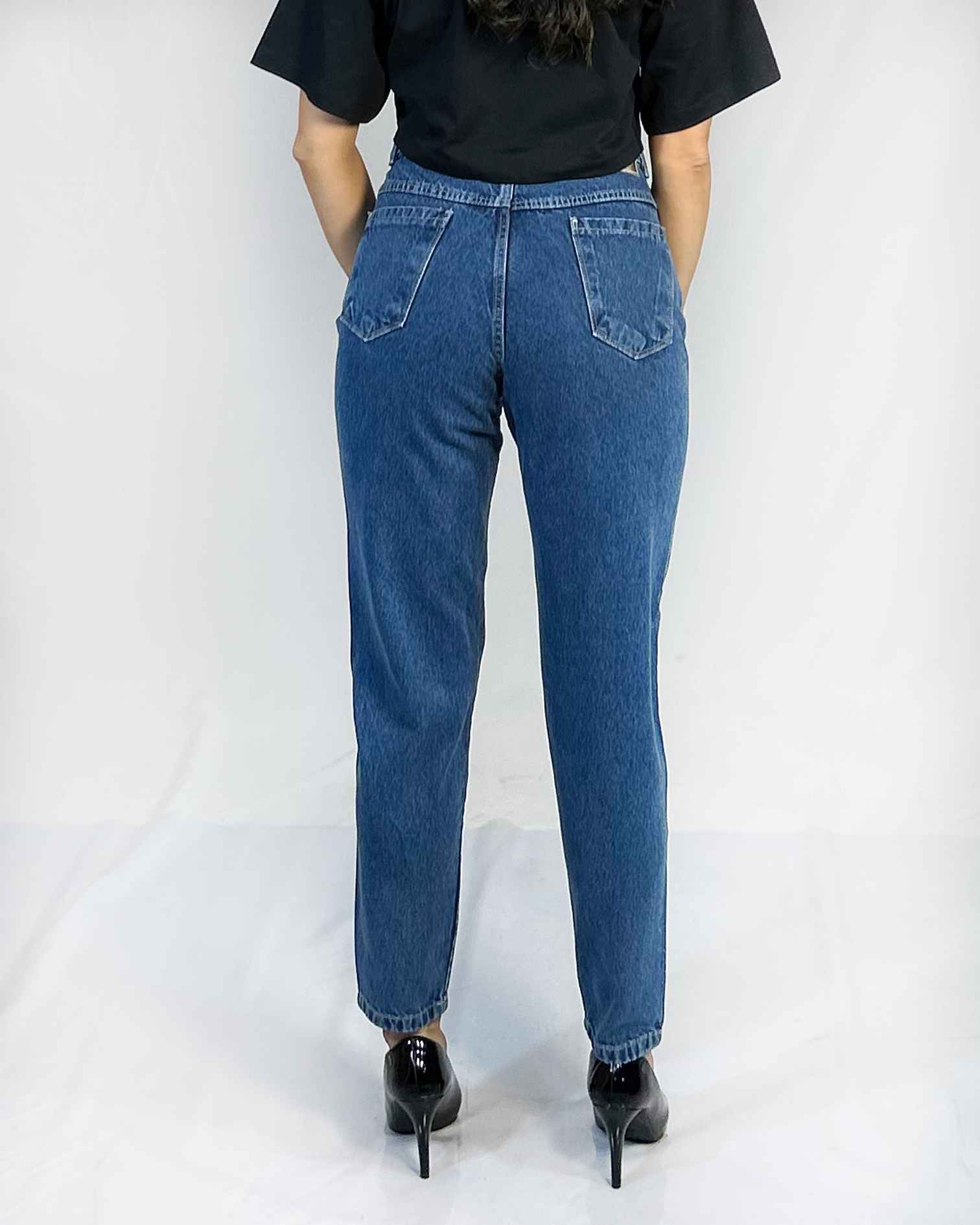 Jeans Mom con Tachas Mujer Tiro Alto - Levanta Cola Chile