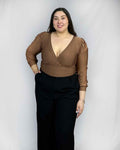 Polera Escote Cruzado Mujer Talla Grande - Juvenil Plus Size Chile