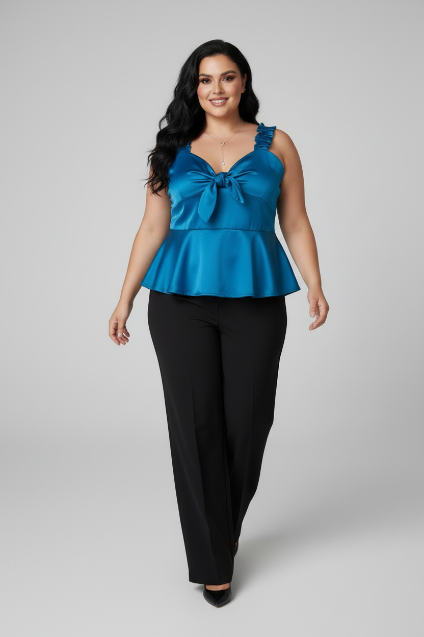 Pose caminando blusa peplum