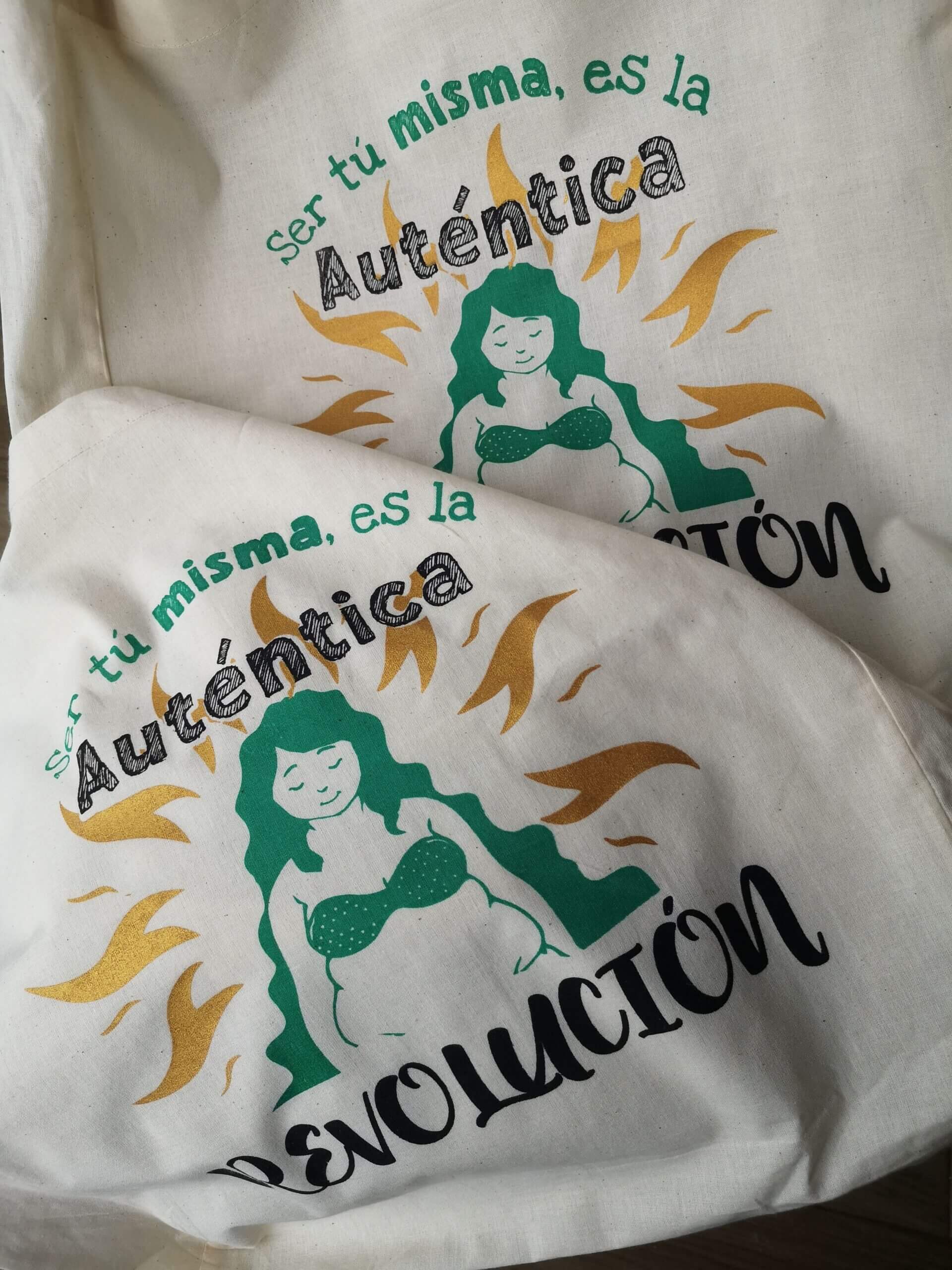 Totebag Tela Hecho a Mano Mujer - Diseño Artesanal Plus Size Chile