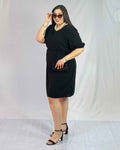Vestido Corto Negro Mujer Talla Grande - Elegante Plus Size Chile