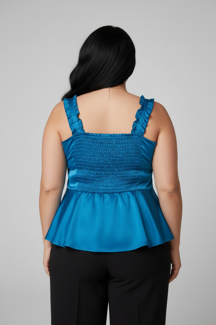 Vista espalda blusa peplum